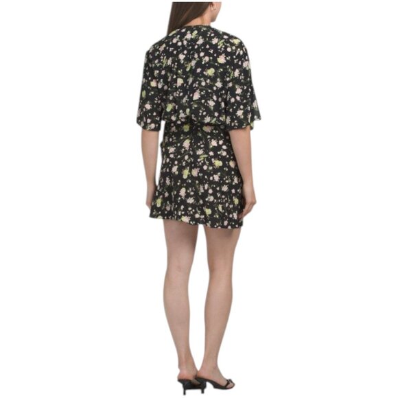 ZADIG & VOLTAIRE Rozom Soft Crinkle Roses Mini Dress - Picture 2 of 3
